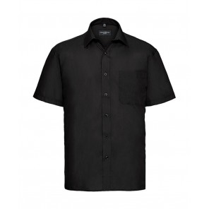 Russell Collection Poplin Shirt - Black - 3XL