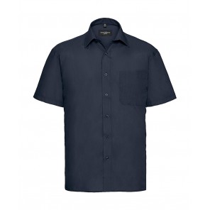 Russell Collection Poplin Shirt - French Navy - 4XL