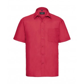 Russell Collection Poplin Shirt - Classic Red - S