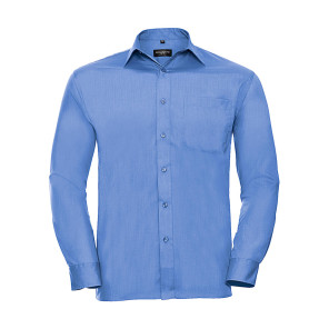 Russell Collection Poplin Shirt LS - Blue - 3XL