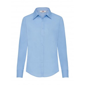Fruit of the Loom Damen Popeline Hemd LS