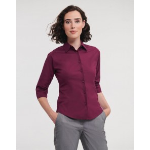 Russell Körperbetonte Stretch-Bluse mit 3/4 Arm