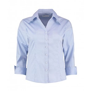 Kustom Kit Women's Tailored Fit Premium Oxford 3/4 Shirt