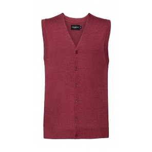 Russell Men's V-Neck Sleeveless Knitted Cardigan