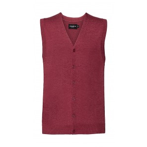 Russell Men's V-Neck Sleeveless Knitted Cardigan
