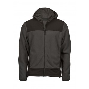 Tee Jays Mountain Hooded Fleece - Asphalt/Black - S