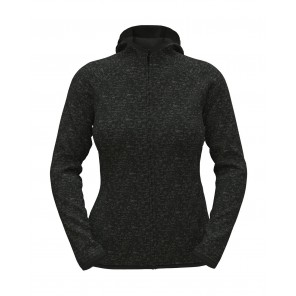 Stedman Lux Hooded Knit Fleece Jacket for women - Black Opal Heather - XS