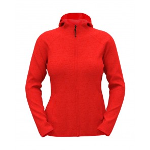 Stedman Lux Hooded Knit Fleece Jacket for women - Scarlet Red Heather - S