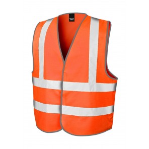 Result Safe-Guard Hi-Vis Motorway Vest - Fluorescent Orange - L/XL