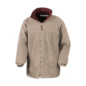 Result Recycled Fleece Lined Stomdri 4000 Jacket - Burgundy/Camel - L