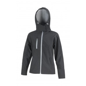Result Core Ladies TX Performance Hooded Softshell Jacket - Grey - M