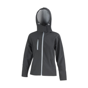 Result Core Ladies TX Performance Hooded Softshell Jacket - Grey - XL