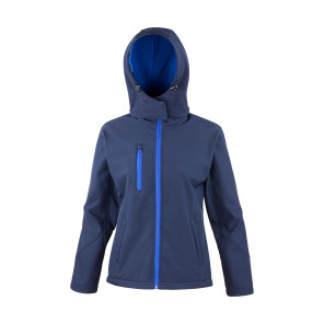Result Core Ladies TX Performance Hooded Softshell Jacket - Navy Blue - M