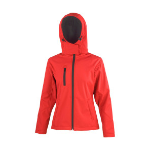 Result Core Ladies TX Performance Hooded Softshell Jacket - Red - M