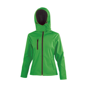 Result Core Ladies TX Performance Hooded Softshell Jacket - Green - M