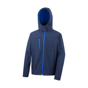 Result Core TX Performance Hooded Softshell Jacket - Navy Blue - 3XL