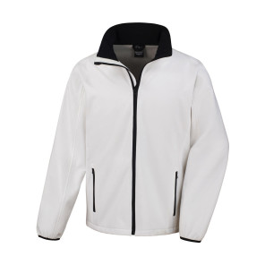 Result Printable Softshell Jacket-White/Black-4XL