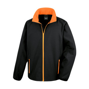 Result Core Printable Softshell Jacket - Black/Orange - L (Retoure-Ware)