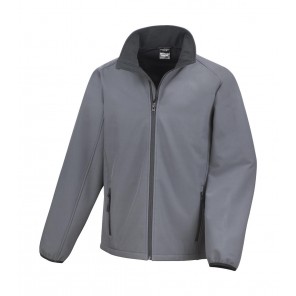 Result Core Printable Softshell Jacket - Charcoal/Black - 4XL