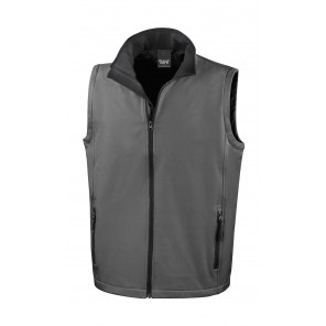 Result Core Men's Printable Softshell Bodywarmer - Charcoal/Black - XL