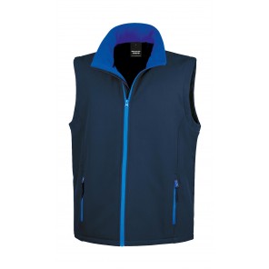 Result Core Men's Printable Softshell Bodywarmer - Navy/Royal - XL