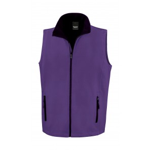 Result Core Men's Printable Softshell Bodywarmer - Purple/Black - XL