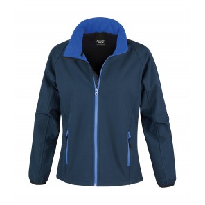 Result Core Ladies' Printable Softshell Jacket - Navy/Royal - L(14)