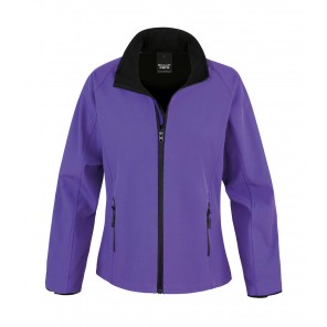Result Core Ladies' Printable Softshell Jacket - Purple/Black - L(14)