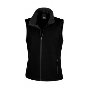 Result Core Women's Printable Softshell Bodywarmer - Black - XS