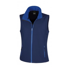 Result Core Women's Printable Softshell Bodywarmer - Navy Blue - XL