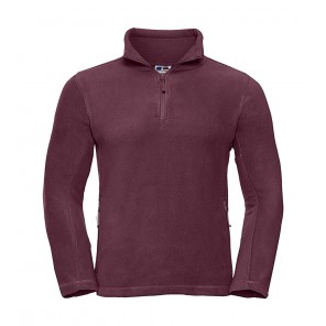 Russell Quarter Zip Outdoor Fleece - Burgundy - 2XL