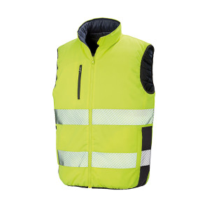 Result Safe-Guard Reversible Soft Padded Safety Gilet - Yellow - 4XL