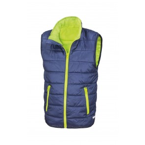 Result Core Junior/Youth Padded Bodywarmer - Navy/Lime - 2XS(2-3)