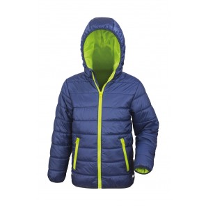 Result Core Junior/Youth Soft Padded Jacket - Navy/Lime - XS(3-4)