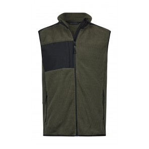 Tee Jays Mountain Fleece Bodywarmer - Deep Green/Black - XS
