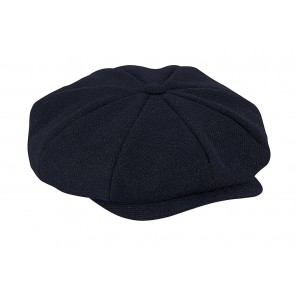 Beechfield Heritage Bakerboy Cap - Navy Herringbone - L/XL