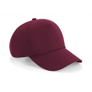 Beechfield Authentic 5 Panel Cap - Burgundy - OneSize