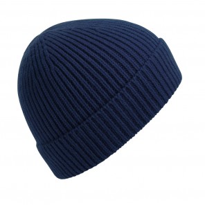 Beechfield Engineered Knit Ribbed Beanie - Oxford Navy - OneSize
