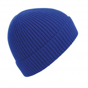 Beechfield Engineered Knit Ribbed Beanie - Bright Royal - OneSize