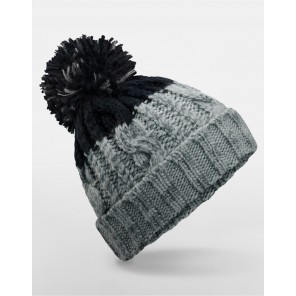 Beechfield Apres Beanie - Light Grey/Black - OneSize