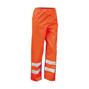 Result Safe-Guard High Profile Rain Trousers - Fluorescent Orange - S/M