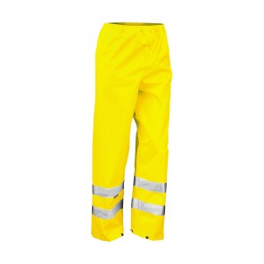 Result Safe-Guard High Profile Rain Trousers - Fluorescent Yellow - S/M