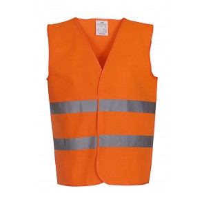 Yoko Fluo 2 Bands Waistcoat - Fluo Orange - 3XL
