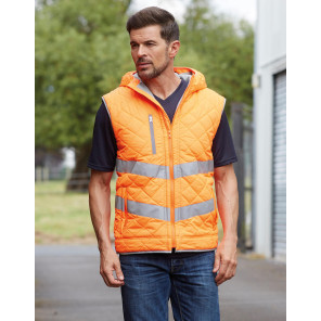 Yoko Fluo Kensington Hooded Gilet 