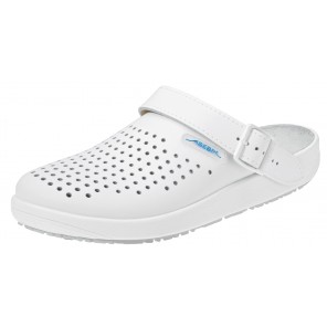 Abeba Berufsschuhe rubber OB Clog weiß CE SRC