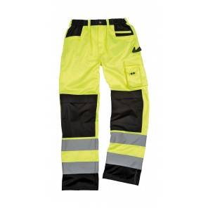 Result Safe-Guard Safety Cargo Trouser - Fluorescent Yellow - XS