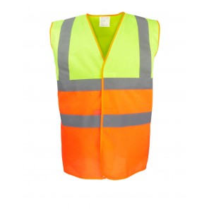 Yoko Hi-Vis Two-Tone Waistcoat - Fluo Yellow/Fluo Orange - L