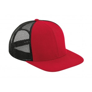 Beechfield Original Flat Peak 6 Panel Trucker - Classic Red/Black - OneSize