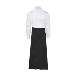 SG Accessories - BISTRO (Ex JASSZ Bistro) BERLIN Long Bistro Apron with Vent and Pocket - Black - ONE SIZE