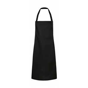 Karlowsky Bib Apron Press Stud Santorini - Black - OneSize